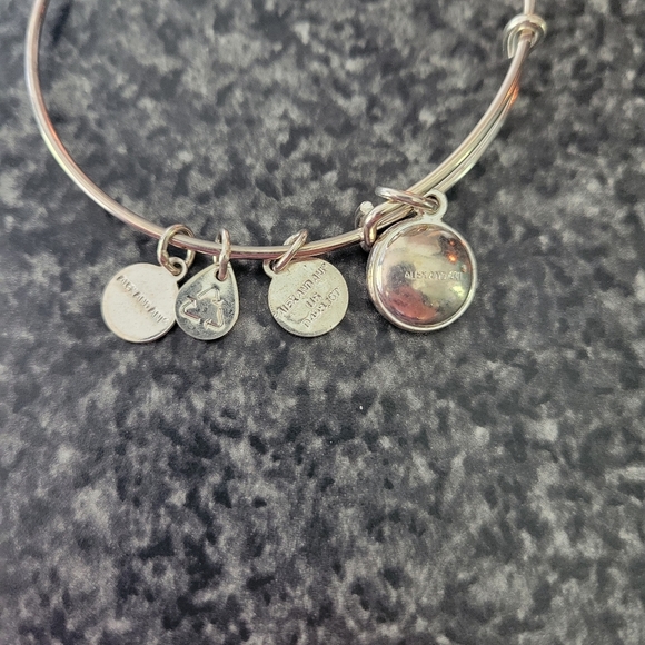 Alex And Ani Charm Bracelet Sapphire CZ Fashion Septemeber Birthstone Preowned - Picture 6 of 6